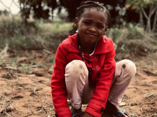 Free African Child In the Woods Stock Photo