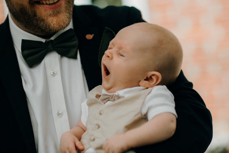 Close Up Shot Of A Baby Yawning