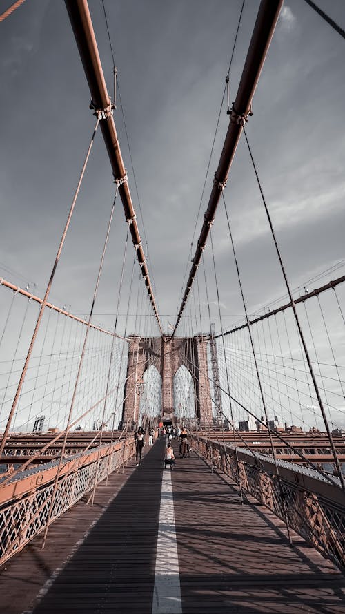 bezplatná Základová fotografie zdarma na téma brooklynský most, město new york, vertikální záběr Základová fotografie