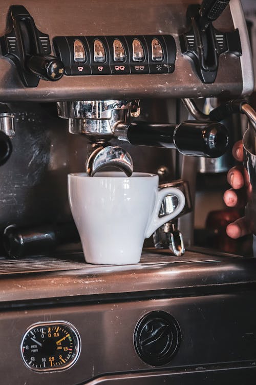 Základová fotografie zdarma na téma espresso stroj, hrnek, káva