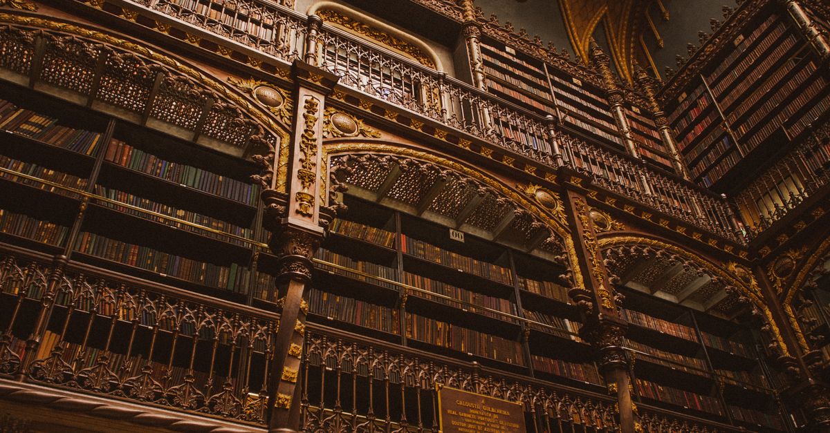 Low Angle Photography of Interior of the Royal Portuguese Reading Room ...