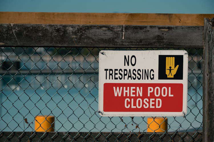 Photo Of No Trespassing Pool Sign