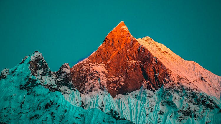 Machhapuchhre Mountain In Gandaki Province, Nepal