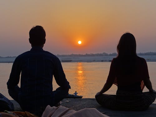 Kostnadsfri bild av ganga, meditation, tidig soluppgång