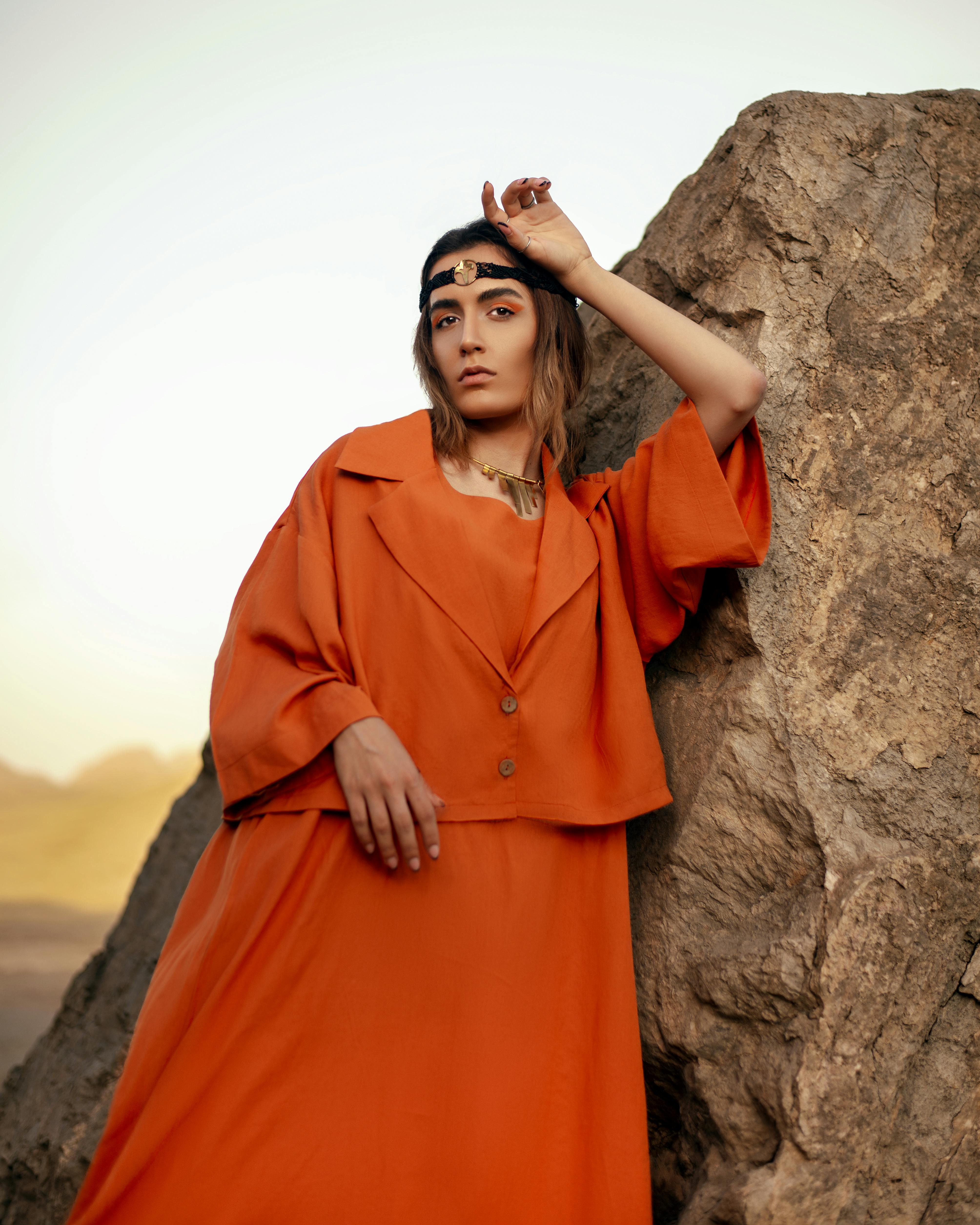 imade dress in orange