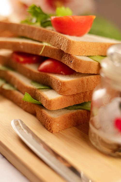  Close Up Shot of a Sandwich
