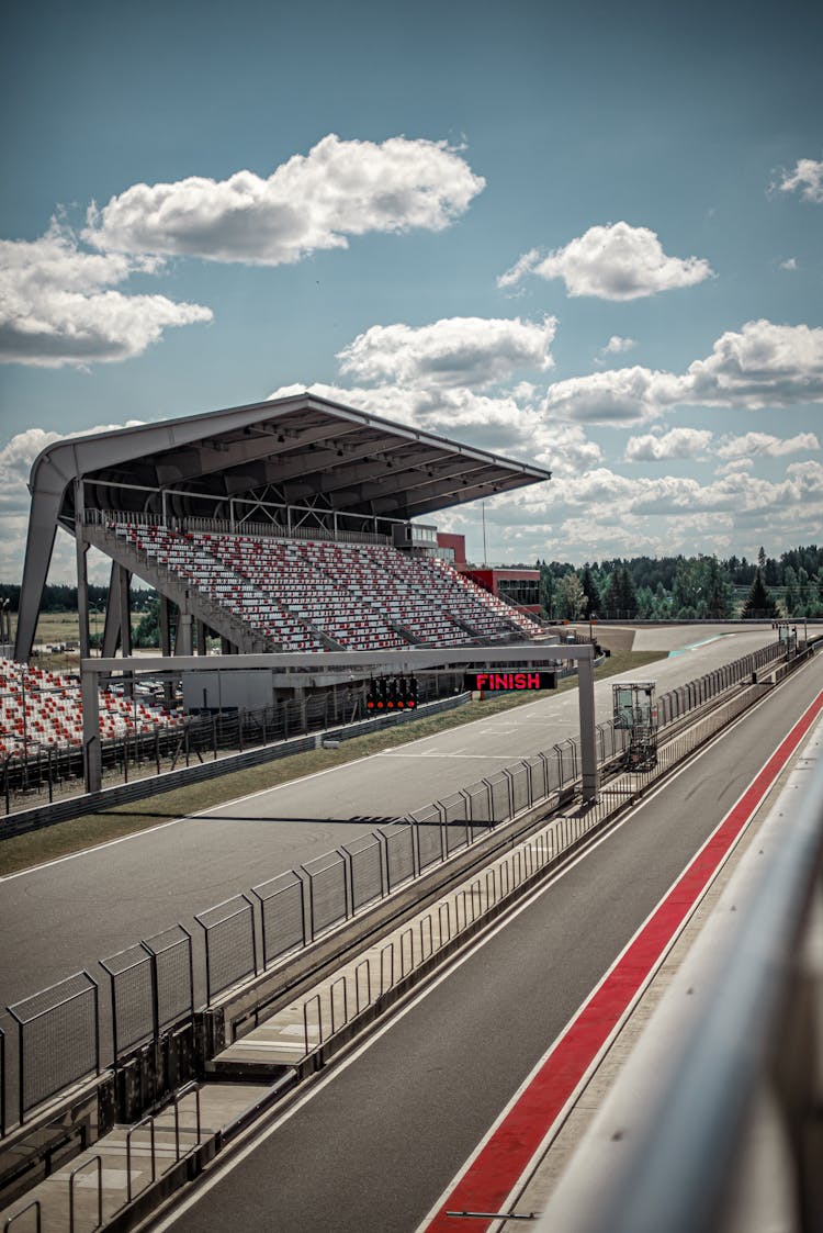 Bleachers  On The Race Track