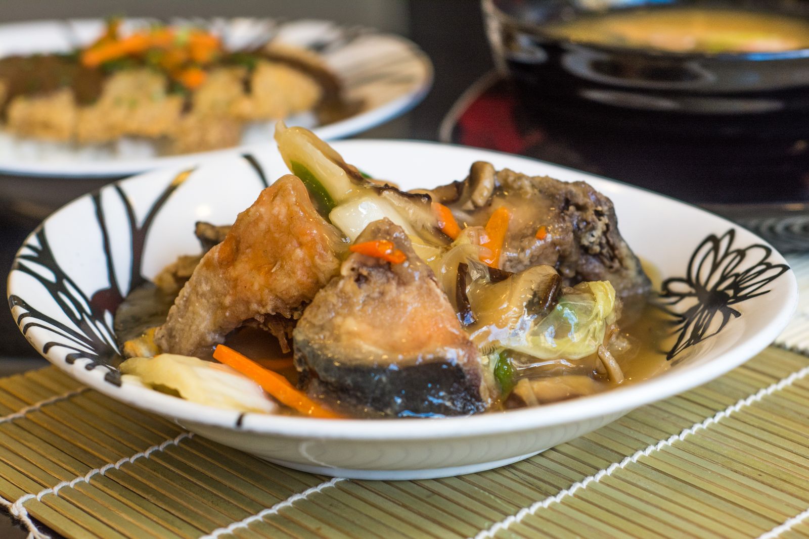 Piring makanan dengan sayur
