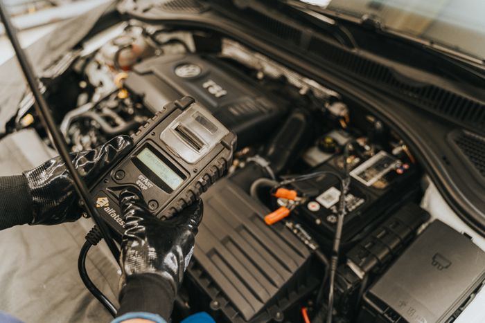 Motorbauteil bei Diagnose