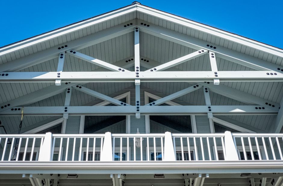 white gable patio cover - covered patio ideas