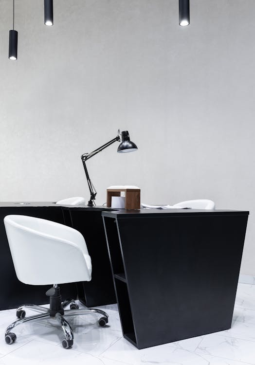 Desk with Chair and Lamp