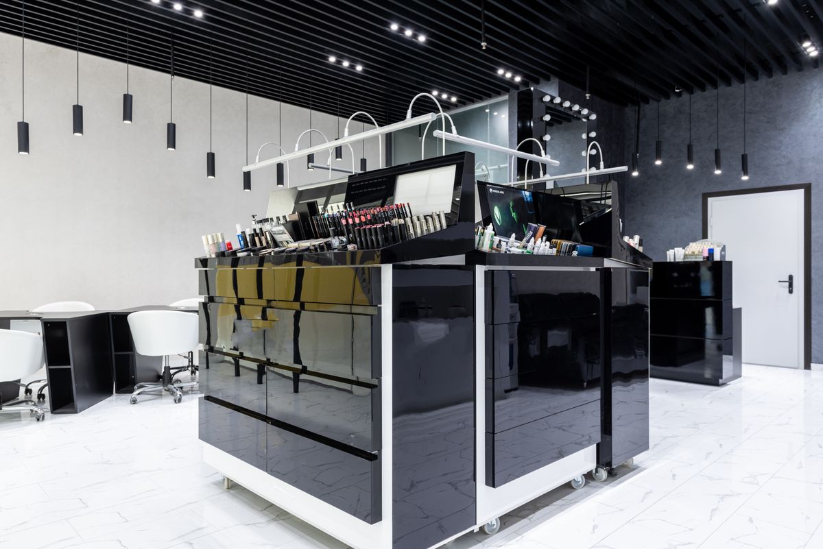 Modern beauty store interior