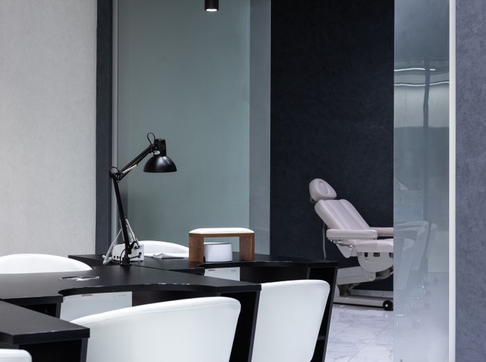 Elegant modern beauty salon treatment interior