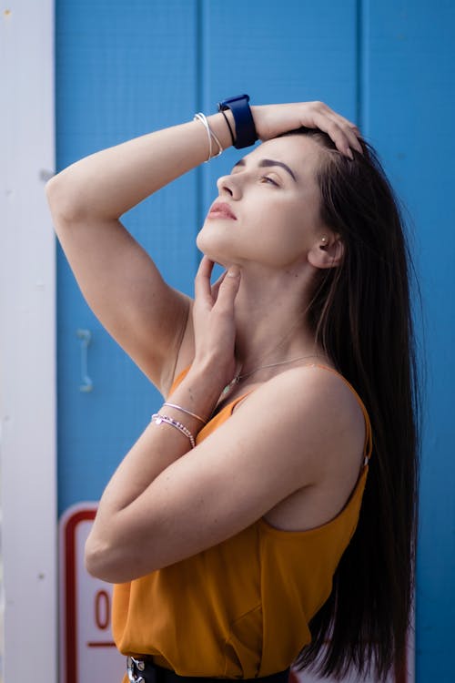 A Portrait of a Woman in a Yellow Dress