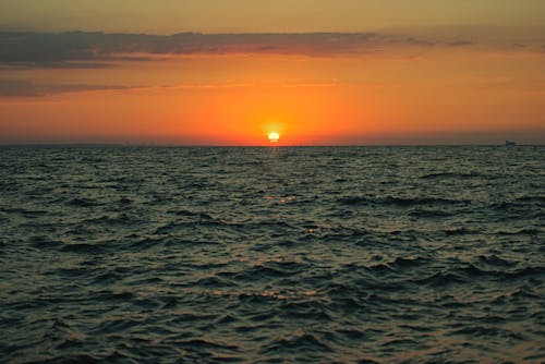 太陽, 日落, 橘色天空 的 免費圖庫相片