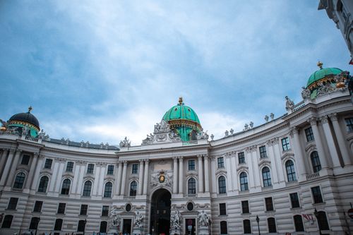 Free Stunning baroque facade of Hofburg Palace in Vienna, showcasing historical architecture. Stock Photo