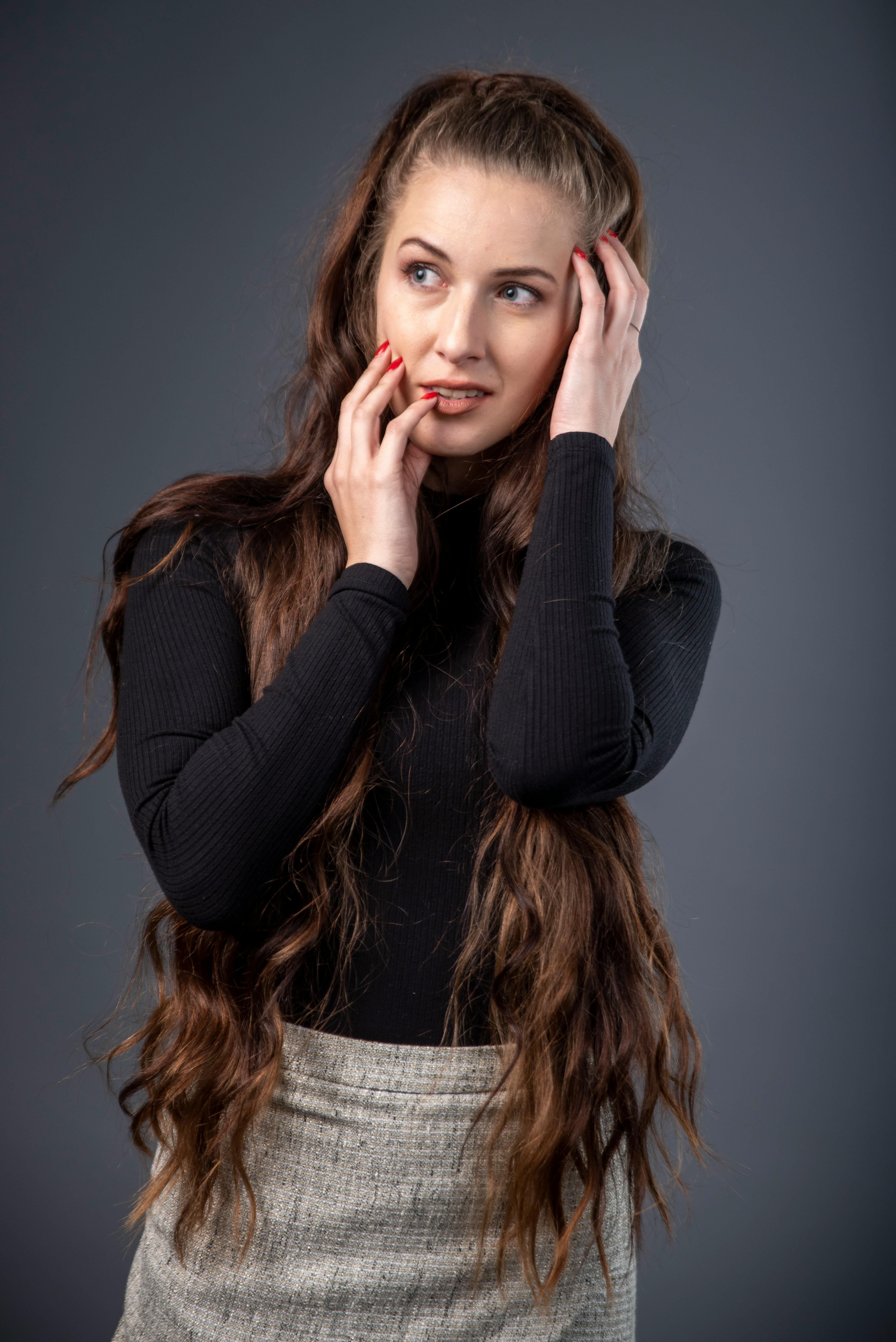 Barefoot Woman Crouching · Free Stock Photo