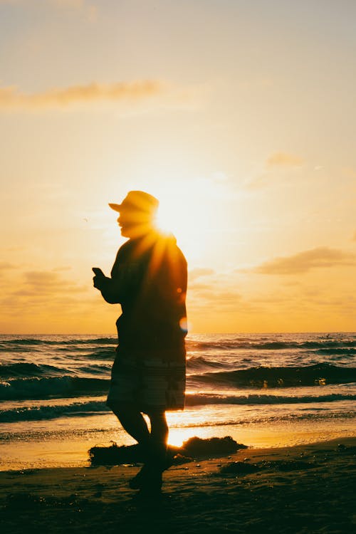 Gratis stockfoto met golven, gouden uur, iemand