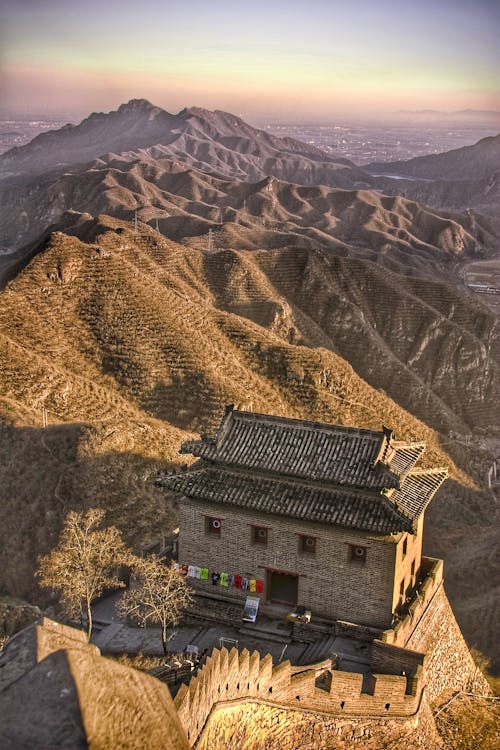 Free Great Wall of China on Mountain Stock Photo