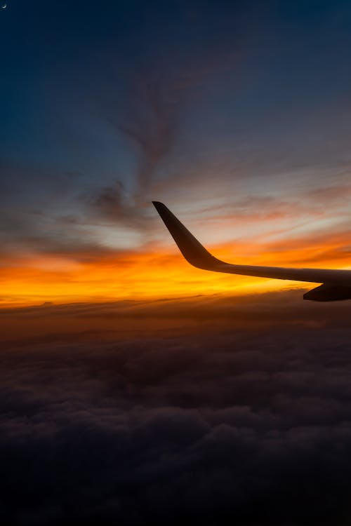 Gorgeous sunset from a plane