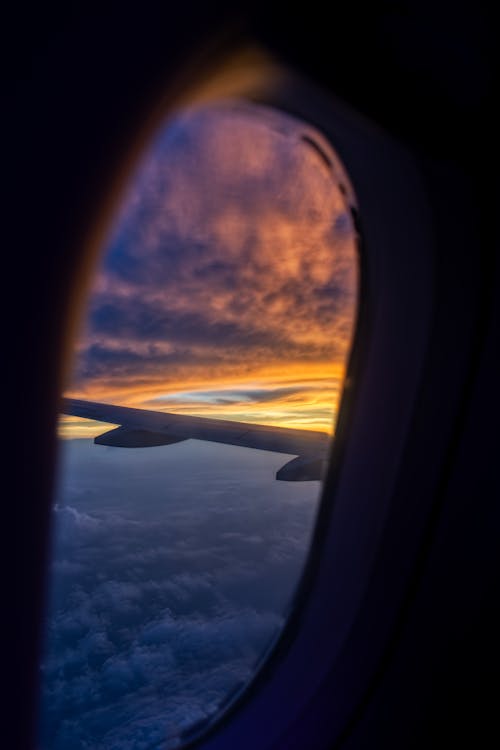 Gorgeous sunset from a plane
