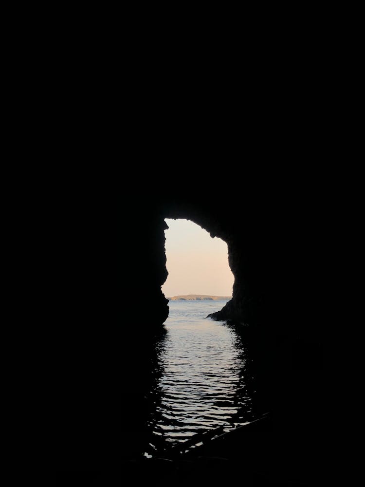 A Cave At Sunset