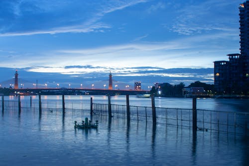 Body of Water Within Cityscape