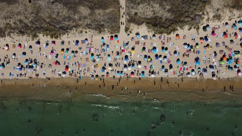 Fotos de stock gratuitas de arena blanca, dice adiós, foto con dron