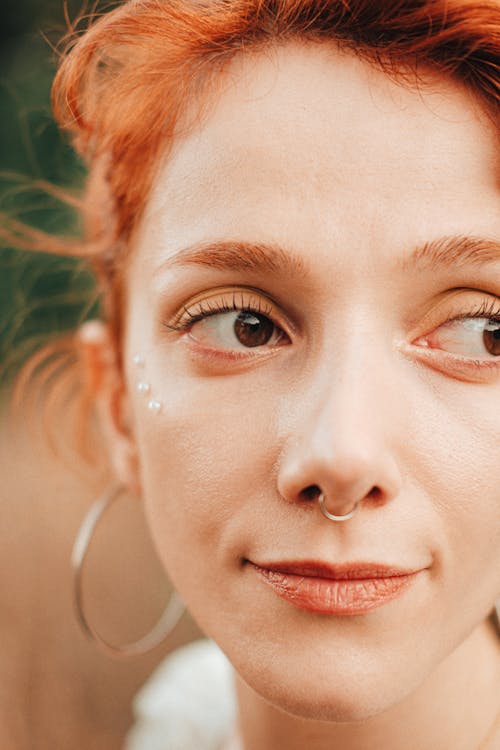Close-up of Young Redhead Woman 