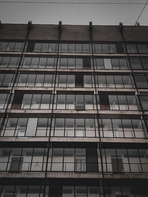 Low Angle Shot of Windows of a Concrete Building