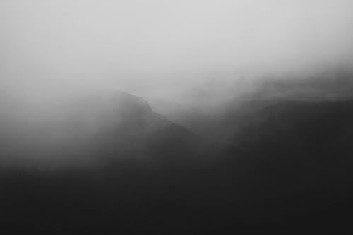 Free Misty Black Mountains Stock Photo