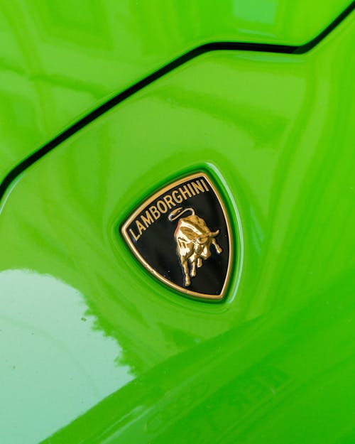 Lamborghini Emblem in Close-up Photography