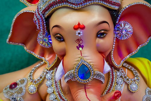 Close Up Shot of Lord Ganesha Statue