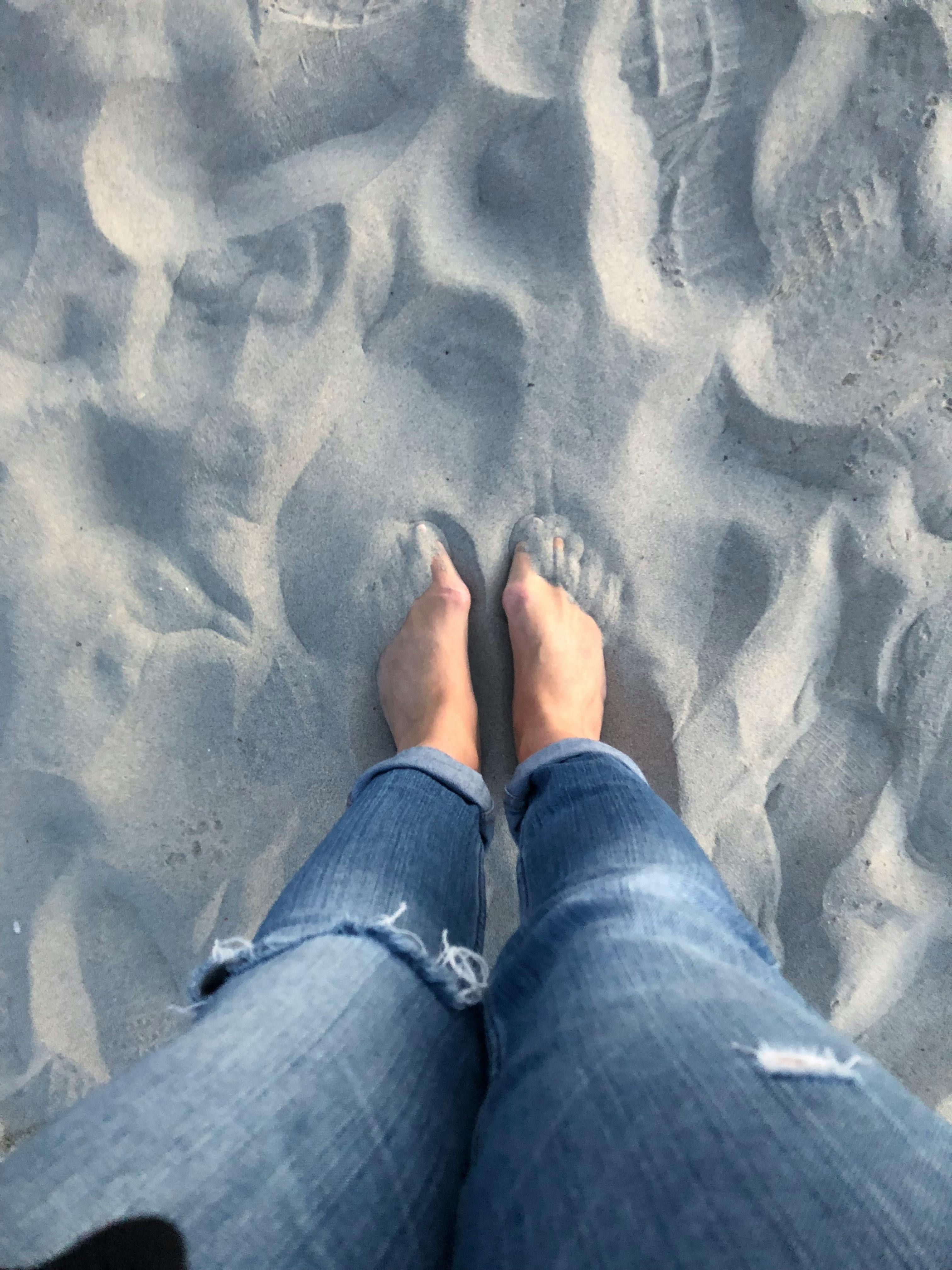 Free stock photo of bare feet, feet, sand beach