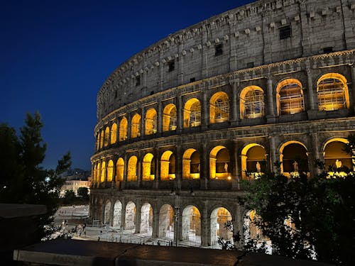 무료 관광 명소, 로마, 밤의 무료 스톡 사진