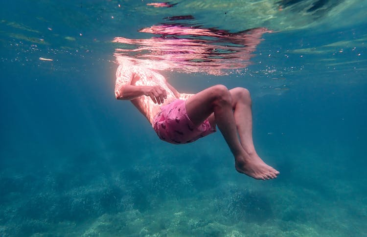 Body Of A Man Underwater