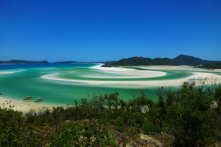 An Aerial Shot Of The Whitsunday Islands In Australia