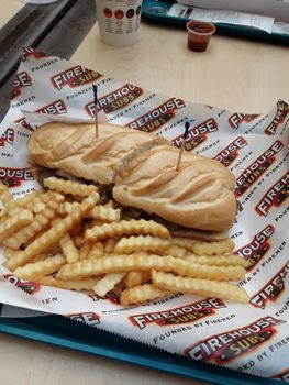 Steak Sandwich Or Sub On White