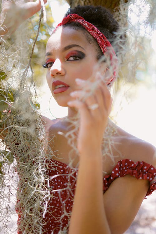 Portrait of a Woman with Eye Makeup