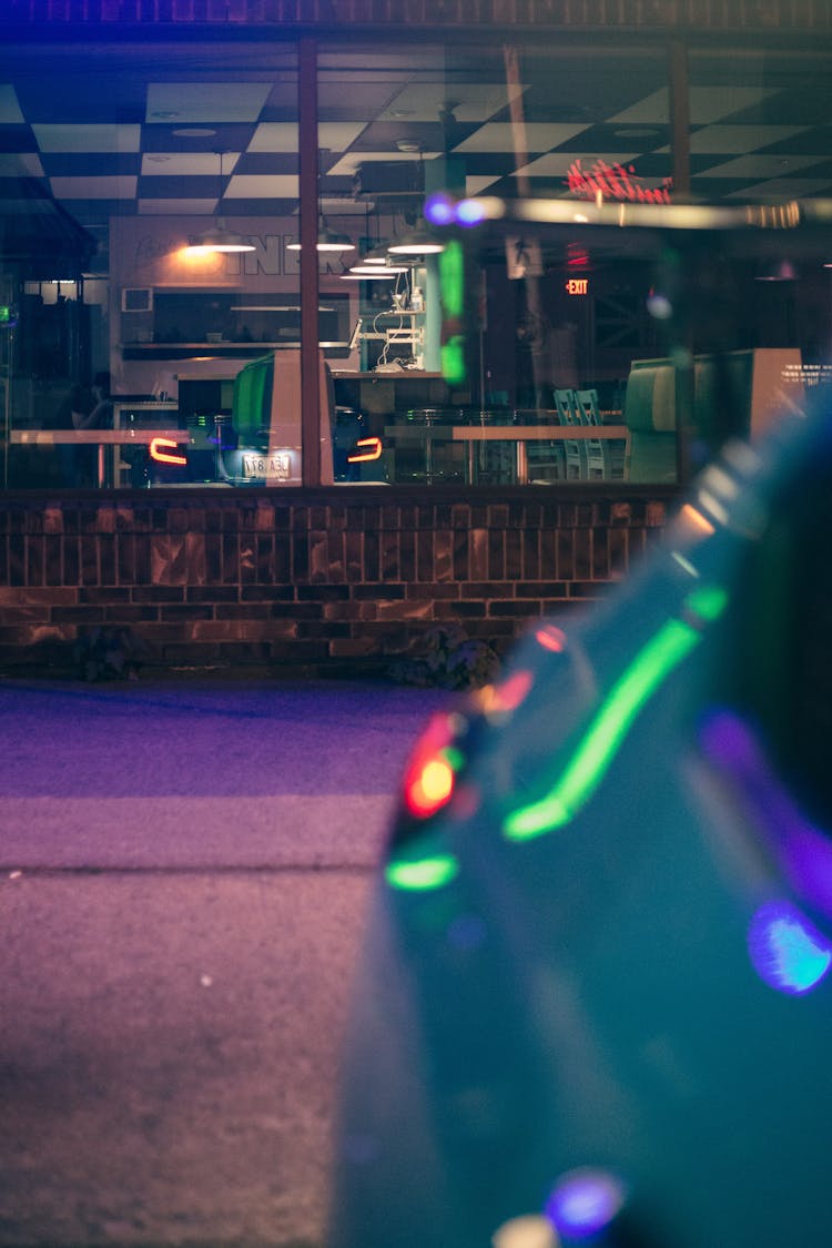 Car Parked Outside A Restaurant