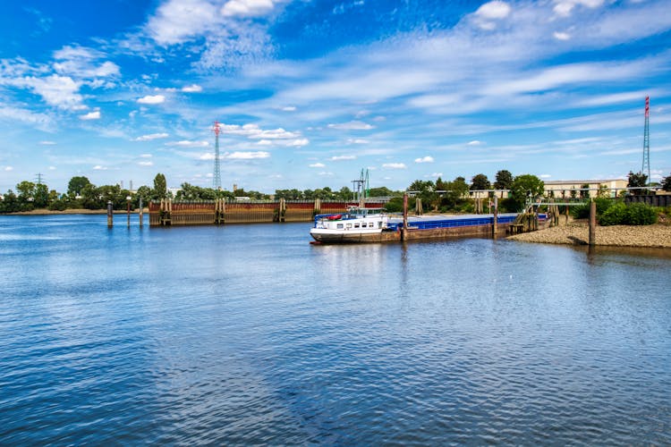 Industrial Ship Moored At Commercial Dock