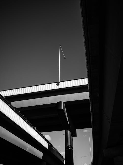 Black an White Photo of a Bridge