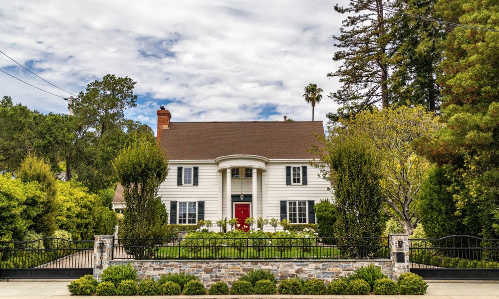 A secure home behind automated driveway gates