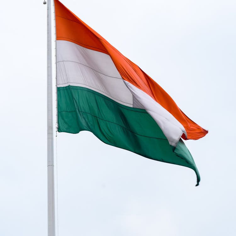 Indian Flag On A Pole