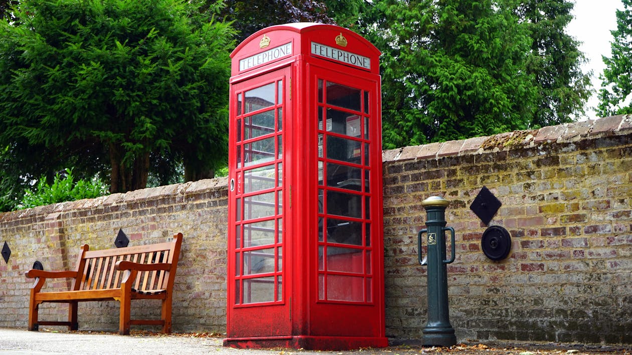 Free Red Telephone Booth Stock Photo