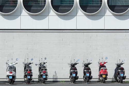 Free Motorcycle Parked near a Building Stock Photo