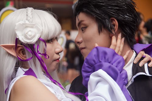Woman And Man Wearing Cosplay Characters