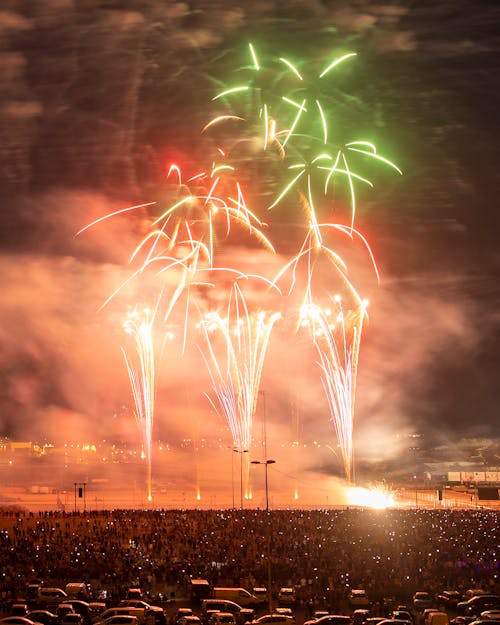 A Fireworks Display at Night