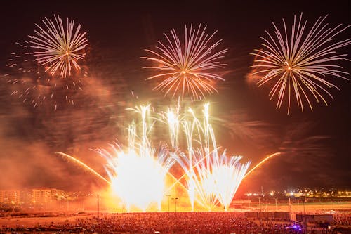 A Fireworks Display at a Park