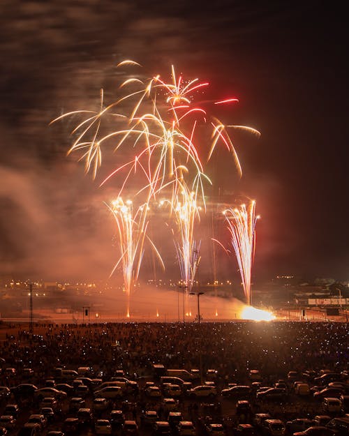 A Fireworks Display at Night